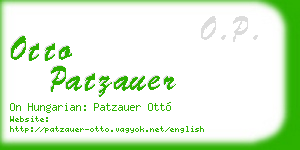 otto patzauer business card